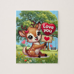Cute love you deer  jigsaw puzzle