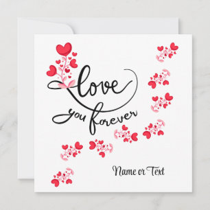 Cute Love You Forever Personalise Holiday Card