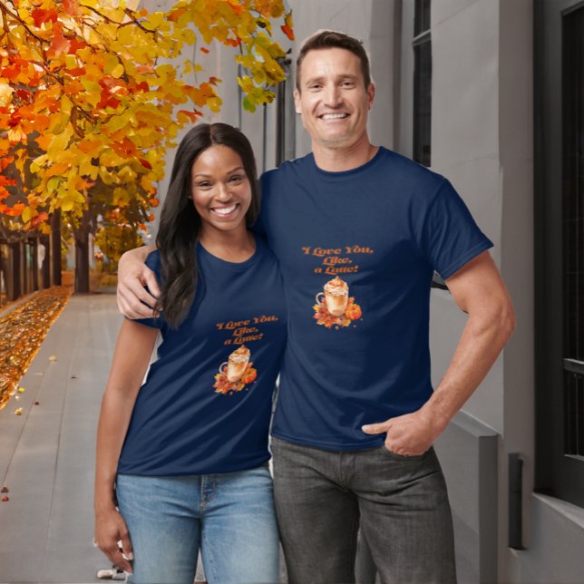 Cute "Love You, Like, A Latte" Boyfriend  T-Shirt (Couples Latte Tees)