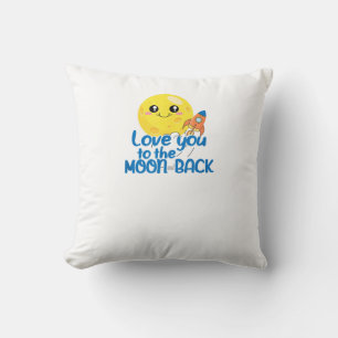 Cute Love You To The Moon And Back Rocket Space Wh Cushion