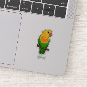 Cute lovebird cartoon parrot