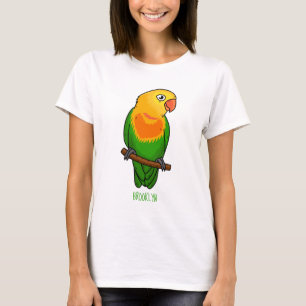 Cute lovebird cartoon parrot  T-Shirt