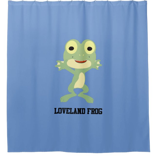 Cute Loveland Frog Shower Curtain (Front)
