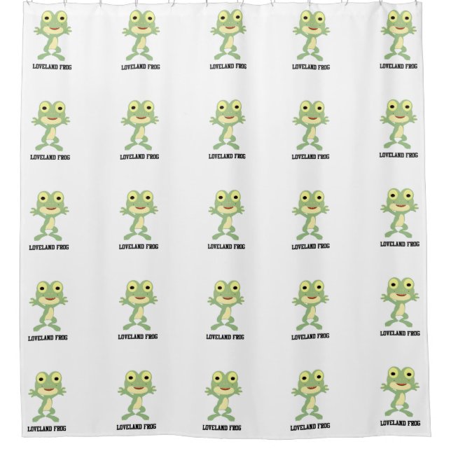 Cute Loveland Frog Shower Curtain (Front)