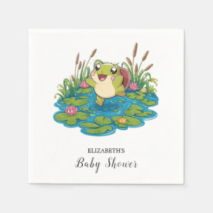 Cute Lovely Frog Baby Shower Napkin