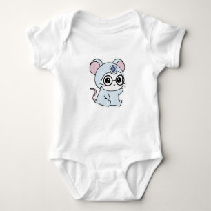 Cute lovely little mouse  baby bodysuit