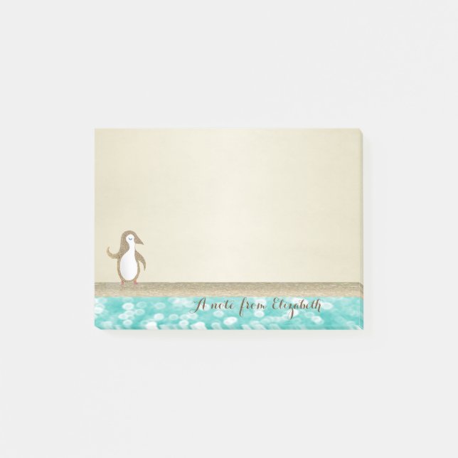 Cute Lovely  Stylish Elegant  ,Happy Penguine Post-it Notes (Front)