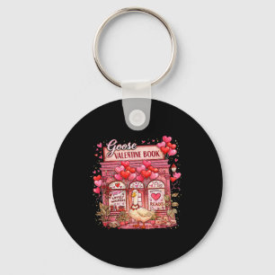 Cute Lovely Valentine Funny Pink Humor Goose Coque Key Ring