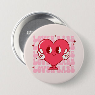 Cute Lover Babe Heart 7.5 Cm Round Badge