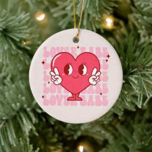 Cute Lover Babe Heart Ceramic Tree Decoration