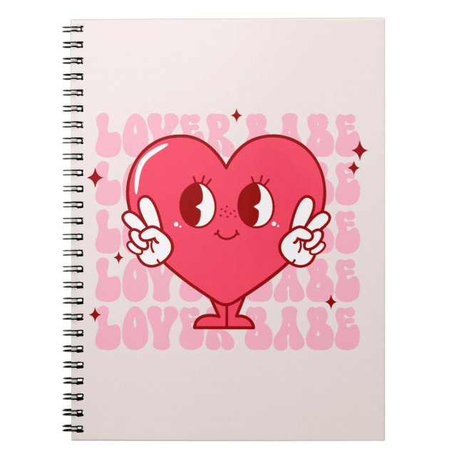 Cute Lover Babe Heart Notebook (Front)