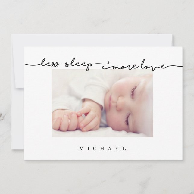 CUTE |  Loving birth announcement card • Quote (Front)
