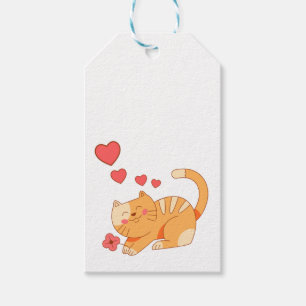 Cute Loving Orange Tabby Kitten Gift Tags