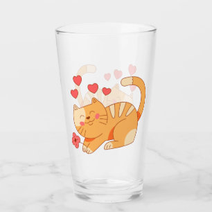 Cute Loving Orange Tabby Kitten  Glass