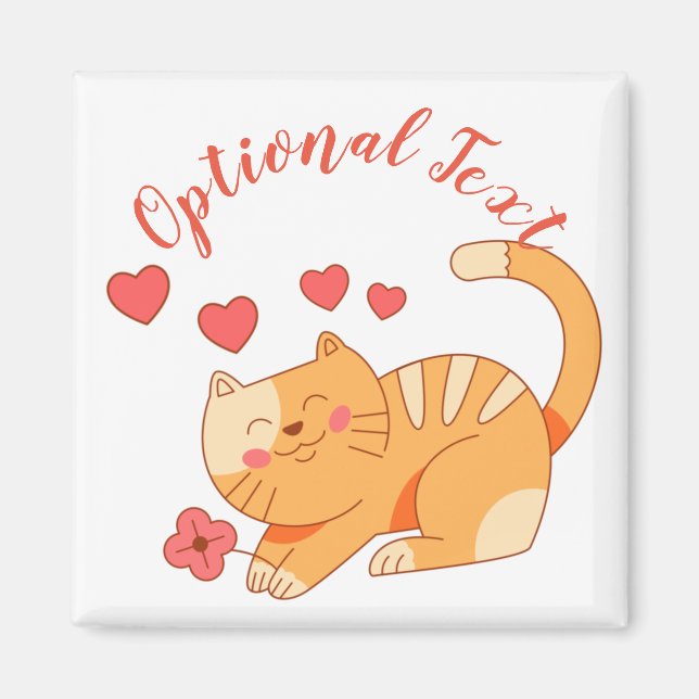 Cute Loving Orange Tabby Kitten   Magnet (Front)