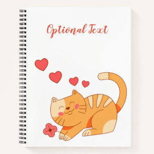 Cute Loving Orange Tabby Kitten  Notebook