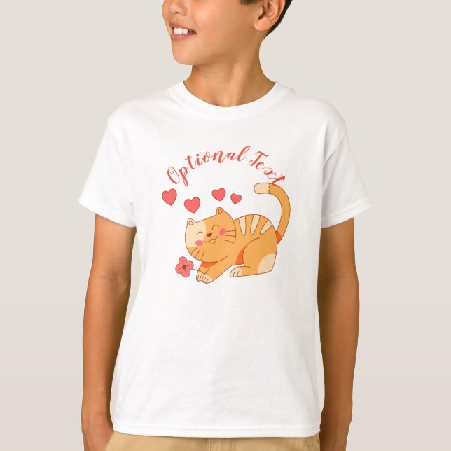 Cute Loving Orange Tabby Kitten   T-Shirt (Front)