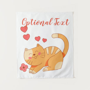 Cute Loving Orange Tabby Kitten  Tapestry