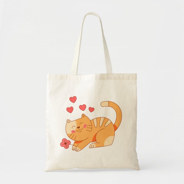 Cute Loving Orange Tabby Kitten  Tote Bag (Front)