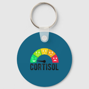 Cute low cortisol levels meme anxiety key ring