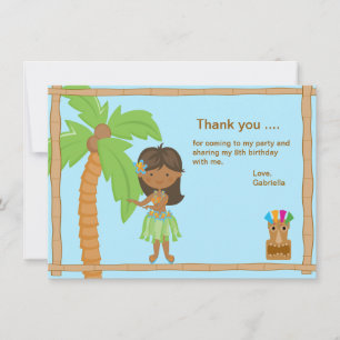 Cute Luau Boy Thank You Card