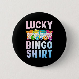 Cute Lucky Bingo Art For Men Women Game Player Bin 6 Cm Round Badge