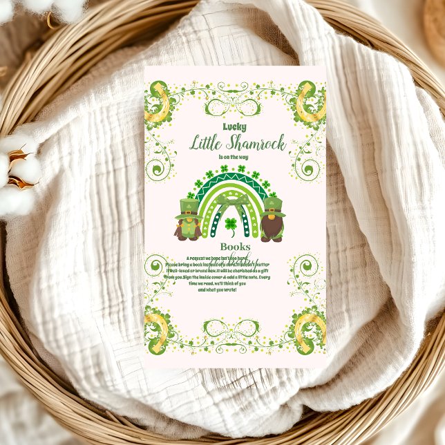 Cute Lucky Little Shamrock Books for Baby Enclosure Card (Creator Uploaded)