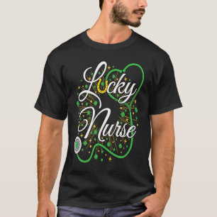 Cute Lucky Nurse St Patricks Day Shamrock Irish Nu T-Shirt