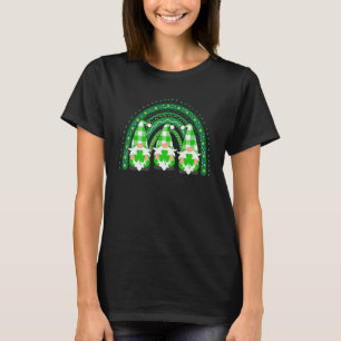 Cute Lucky Rainbow Gnome Happy St Patricks Day Fam T-Shirt