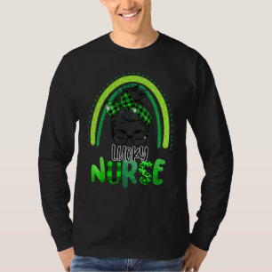 Cute Lucky Rainbow Gnome Happy St Patricks Day Luc T-Shirt