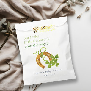 Cute Lucky Shamrock St Patrick's Day Baby Shower Favour Bags