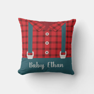 Cute Lumberjack and Denim, Nursery Decor Cushion