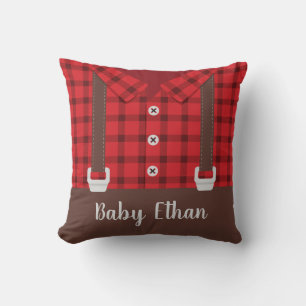 Cute Lumberjack Nursery Decor Personalised Cushion