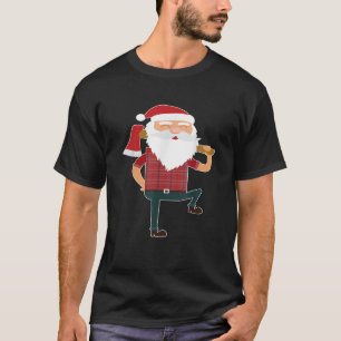 CUTE LUMBERJACK SANTA Funny Ugly Christmas Axe Hat T-Shirt