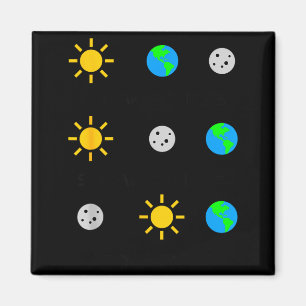 Cute Lunar Eclipse Solar Eclipse Apocalypse Magnet