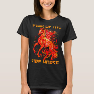 Cute lunar horse fire year yea new chinese happy T-Shirt