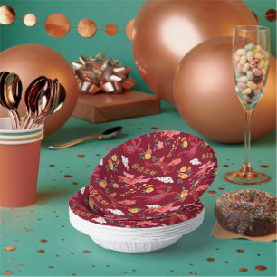 Cute Lunar new year Red Paper Plate