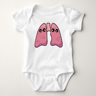 Cute Lungs - Human Biology Baby Bodysuit
