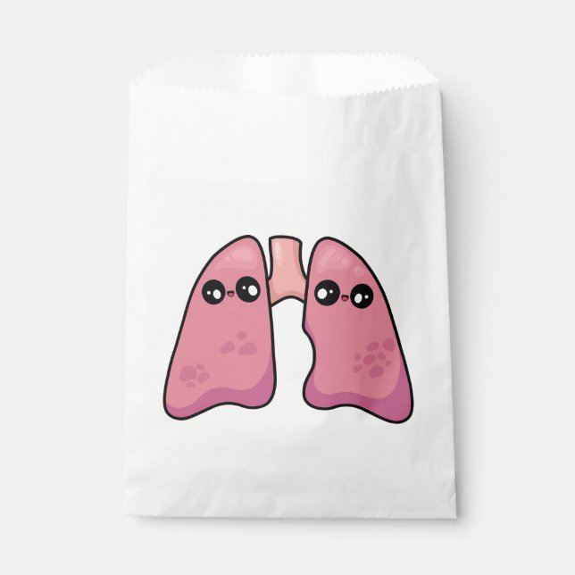 Cute Lungs - Human Biology Favour Bags (Front)