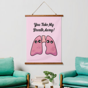Cute Lungs - Human Biology Hanging Tapestry