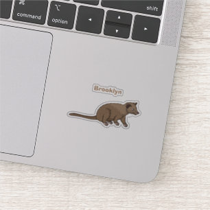 Cute luwak civet cartoon illustration