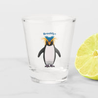 Cute macaroni penguin cartoon illustration