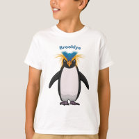 Cute macaroni penguin cartoon illustration