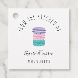Cute Macarons From the Kitchen of Baking Homemade Favour Tags