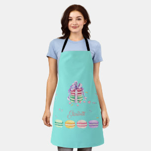 Cute Macaroons,Teal Apron