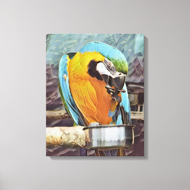 CUTE MACAW CANVAS PRINT (Front)