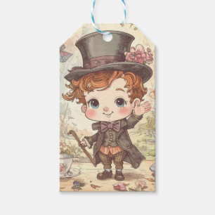 Cute Mad Hatter Whimsical Wonderland Woodland Art Gift Tags