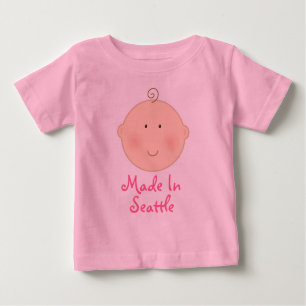 Cute Made In Seattle Baby Tee Shirt