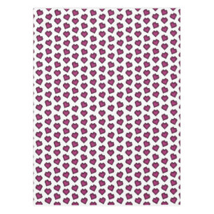 Cute Magenta Dark Pink Gemstone Heart pattern Tablecloth