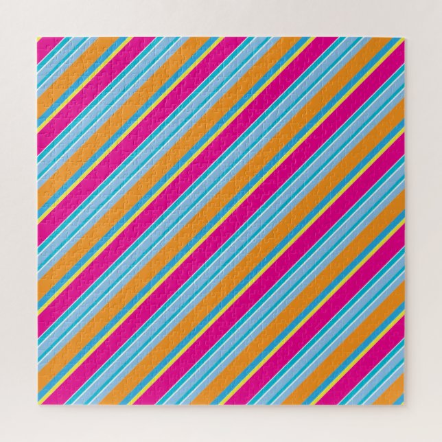 Cute magic colourful stripes jigsaw puzzle (Vertical)